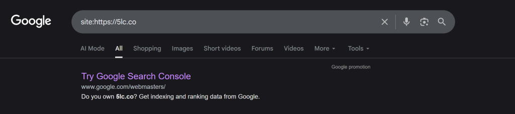 Find indexed page on Google with this search query